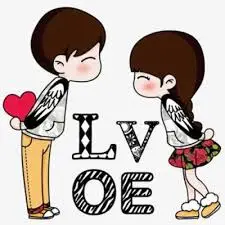 cartoon romantic dp